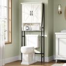 Armário de armazenamento Over The Toilet MXARLTR Cream White