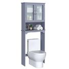 Armário de armazenamento Over The Toilet Yaheetech Grey