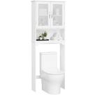 Armário de Armazenamento Sobre o Vaso Sanitário Yaheetech com Prateleira Ajustável Armário de Armazenamento Sobre o Vaso Sanitário Yaheetech com Prateleira Ajustável