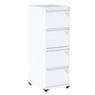Armário de Arquivo de Aço Pandin 4 Gavetas gavetas Branco