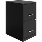 Armário de arquivo Lorell 14341 com 2 gavetas 18 cm de profundidade em aço preto