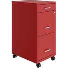 Armário de arquivo Lorell LYS SOHO Box/File/File Mobile Red 3 Drawer