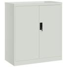 Armário de arquivo vidaXL em aço de estilo industrial cinza claro Armário de arquivo vidaXL em aço de estilo industrial cinza claro