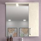 Armário de Banheiro 80cm 01 Porta Ref 680 Cewal - Branco/Arenito