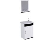 Armário de Banheiro Aéreo com Espelho 1 Porta - 1 Prateleira A. J. Rorato Verona 528815