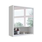 Armário de Banheiro com Espelho Slim 1 PT Branco Armário de Banheiro com Espelho Slim 1 PT Branco