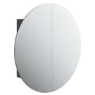Armário de banheiro VidaXL Modern Black Wall Mount com LED 54x54x17,5 cm