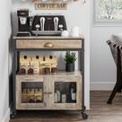 Armário de café X-cosrack de 3 camadas com gaveta de capacidade de 33 galões