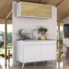 Armário de Compacta 2 peças Veneza Multimóveis MP2140.891 Branco