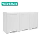 Armário De Cozinha 100% Aço 105cm 3 Portas 6009 Múltipla Bertolini Branco Armário De Cozinha 100% Aço 105cm 3 Portas 6009 Múltipla Bertolini Branco
