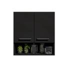 Armário de Cozinha 2 Portas Aéreo com Nicho Modular Compacto Móveis Bonatto