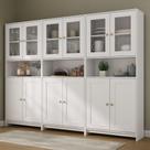 Armário de Cozinha 3 Peças 12 Portas 9 Prateleiras Americano 252cm AC4005 Cor Branco - Decibal Móveis