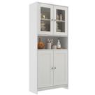 Armário de Cozinha 4 Portas com Vidro AC4005 84cm Branco - Decibal Armário de Cozinha 4 Portas com Vidro AC4005 84cm Branco - Decibal