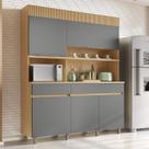 Armário de Cozinha 5 Portas 2 Gavetas 160cm 100% Mdf Realeza