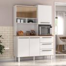 Armário de Cozinha 5 Portas 3 Gavetas Absoluto Branco Armário de Cozinha 5 Portas 3 Gavetas Absoluto Branco