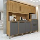 Armário de Cozinha 7 Portas 2 Gavetas Quartzo