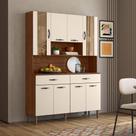 Armário de Cozinha 8 Portas 2 Gavetas Golden Nogueira/Off White - SSX Multicoisas