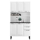 Armário de Cozinha Aço Compacto 105cm 6 Portas 2 Gavetas Itatiaia Pratika Branco