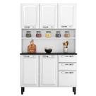 Armário de Cozinha Aço Compacto 6 Portas 2 Gavetas Itatiaia Pratika Branco