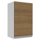 Armário De Cozinha Aéreo 100% MDF 40 cm 1 Porta Branco/Rustic Acordes Madesa Armário De Cozinha Aéreo 100% MDF 40 cm 1 Porta Branco/Rustic Acordes Madesa