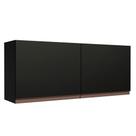 Armário de Cozinha Aéreo 120 x 50 cm 2 Portas Preto Reims Madesa