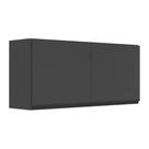 Armário De Cozinha Aéreo 120cm 2 Portas Veneza Multimóveis V3682 Preto Preto