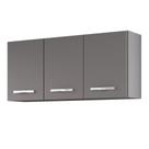 Armário de Cozinha Aéreo 120cm 3 Portas Honduras Cinza - Lumil Armário de Cozinha Aéreo 120cm 3 Portas Honduras Cinza - Lumil