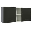 Armário de Cozinha Aéreo 150 cm 2 Portas e 2 Nichos Branco/Preto Agata Madesa Armário de Cozinha Aéreo 150 cm 2 Portas e 2 Nichos Branco/Preto Agata Madesa