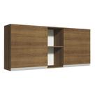Armário de Cozinha Aéreo 150 cm 2 Portas e 2 Nichos Rustic Glamy Madesa