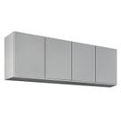 Armário de Cozinha Aéreo 160cm 4 Portas Nevada Cinza Claro - Lumil Armário de Cozinha Aéreo 160cm 4 Portas Nevada Cinza Claro - Lumil