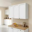 Armário de Cozinha Aéreo 3 Portas 120cm Unna Yescasa Branco
