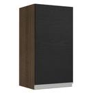 Armário de Cozinha Aéreo 35 cm 1 Porta Rustic/Preto Glamy Madesa
