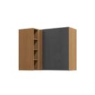 Armário de Cozinha Aéreo 4 Prateleiras e 1 Porta de Canto 98cm T652 Vibra Kappesberg Armário de Cozinha Aéreo 4 Prateleiras e 1 Porta de Canto 98cm T652 Vibra Kappesberg