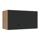 Armário de Cozinha Aéreo 60 cm 1 Porta Basculante Rustic/Preto Agata Madesa