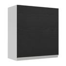 Armário de Cozinha Aéreo 60 cm 1 Porta Branco/Preto Glamy Madesa