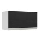 Armário de Cozinha Aéreo 60 cm 1 Porta Branco/Preto Glamy Madesa Armário de Cozinha Aéreo 60 cm 1 Porta Branco/Preto Glamy Madesa