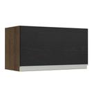Armário de Cozinha Aéreo 60 cm 1 Porta Rustic/Preto Glamy Madesa Armário de Cozinha Aéreo 60 cm 1 Porta Rustic/Preto Glamy Madesa