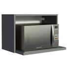 Armário de Cozinha Aéreo 60 cm com Nicho para Forno Cinza Nice Madesa