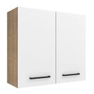 Armário de Cozinha Aéreo 70 cm 2 Portas Rustic/Branco Agata Madesa Armário de Cozinha Aéreo 70 cm 2 Portas Rustic/Branco Agata Madesa
