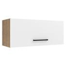 Armário de Cozinha Aéreo 80 cm 1 Porta Basculante Rustic/Branco Agata Madesa Armário de Cozinha Aéreo 80 cm 1 Porta Basculante Rustic/Branco Agata Madesa