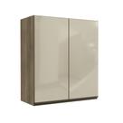 Armário de Cozinha Aéreo 80cm 2 Portas com Vidro G765 Maxxi Nogal Kappesberg Armário de Cozinha Aéreo 80cm 2 Portas com Vidro G765 Maxxi Nogal Kappesberg