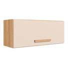 Armario de Cozinha Aéreo Basculante Intenza 80cm 1 Porta Freijó/Off White Cristal - Nicioli