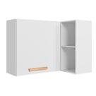 Armario de Cozinha Aéreo Canto Reto Intenza 1 Porta com Nicho Branco/Branco UV - Nicioli