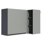 Armário de Cozinha Aéreo de Canto 1 Porta e Adega Cinza Nice Madesa
