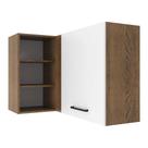Armário de Cozinha Aéreo de Canto 1 Porta para linha de 60 cm de profundidade Rustic/Branco Agata Madesa Armário de Cozinha Aéreo de Canto 1 Porta para linha de 60 cm de profundidade Rustic/Branco Agata Madesa