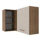 Armário de Cozinha Aéreo de Canto 1 Porta para linha de 60 cm de profundidade Rustic/Crema Agata Madesa