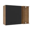 Armário de Cozinha Aéreo de Canto 1 Porta Rustic/Preto Agata Madesa Armário de Cozinha Aéreo de Canto 1 Porta Rustic/Preto Agata Madesa