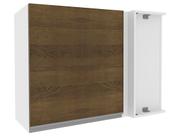 Armário De Cozinha Aéreo de Canto 100% MDF 1 Porta Branco/Rustic Acordes Madesa Armário De Cozinha Aéreo de Canto 100% MDF 1 Porta Branco/Rustic Acordes Madesa
