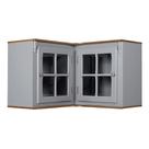 Armário de Cozinha Aéreo de Canto Hannover de Madeira com 2 Portas de Vidro - M550708V Armário de Cozinha Aéreo de Canto Hannover de Madeira com 2 Portas de Vidro - M550708V