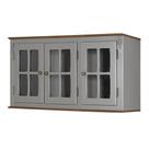 Armário de Cozinha Aéreo Hannover de Madeira 120 cm com 3 Portas de Vidro - M550700V Armário de Cozinha Aéreo Hannover de Madeira 120 cm com 3 Portas de Vidro - M550700V